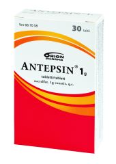 ANTEPSIN tabletti 1 g 30 fol