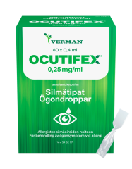 OCUTIFEX silmätipat, liuos, kerta-annospakkaus 0,25 mg/ml 60 x 0,4 ml